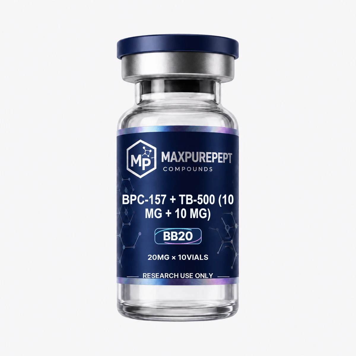 MAXPUREPEPT BPC-157 + TB-500 (10 mg + 10 mg) unified product vial