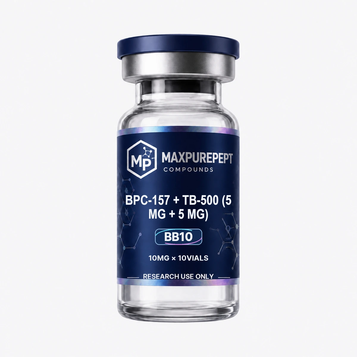 MAXPUREPEPT BPC-157 + TB-500 (5 mg + 5 mg) unified product vial