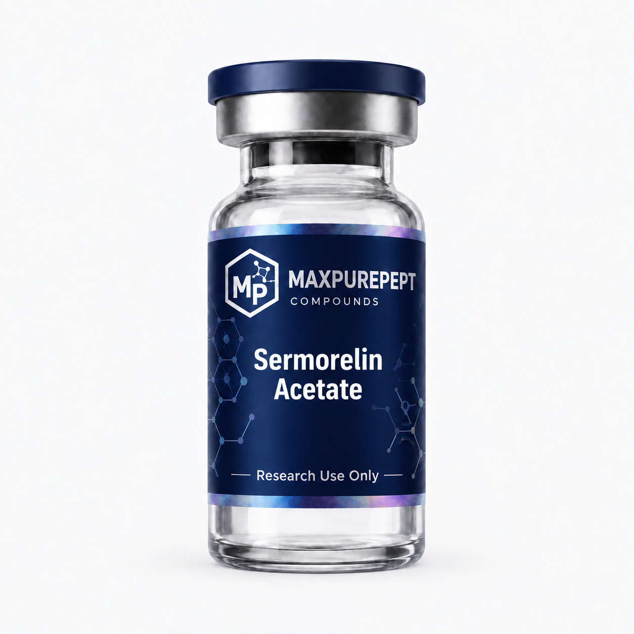 MAXPUREPEPT Sermorelin Acetate name-only vial illustration